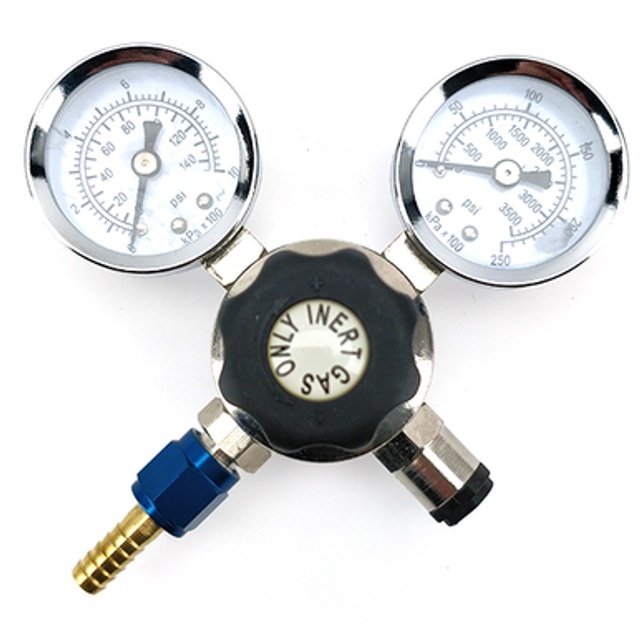 Nitrogen Gas Regulator for Disposable Cylinder - M10 Thread