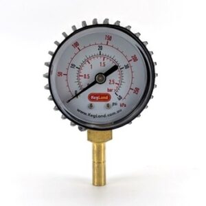 Push In Pressure Gauge - 8mm 0-40 PSI